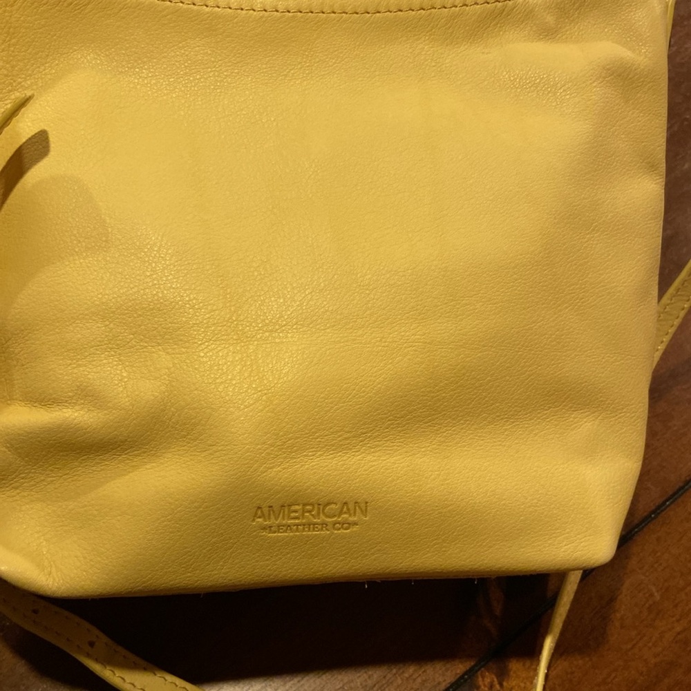 American Leather Yellow Crossbody Bag. - Picture 4 of 16